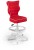 Fotel biurowy z podnóżkiem Petit W Visto dziecięcy wzrost 119-142 cm Czerwony