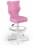 Fotel biurowy z podnóżkiem Petit W Visto dziecięcy wzrost 119-142 cm Różowy