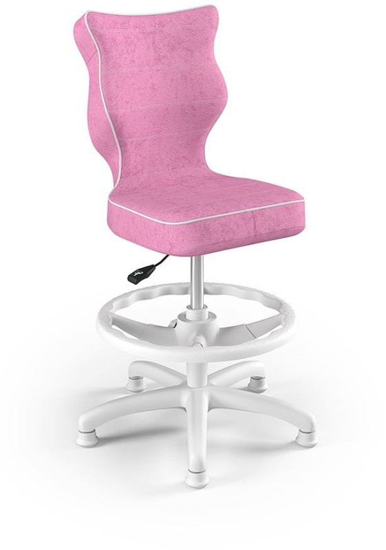 Fotel biurowy z podnóżkiem Petit W Visto dziecięcy wzrost 119-142 cm Różowy