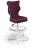Fotel biurowy z podnóżkiem Petit W Visto dziecięcy wzrost 119-142 cm Bordo
