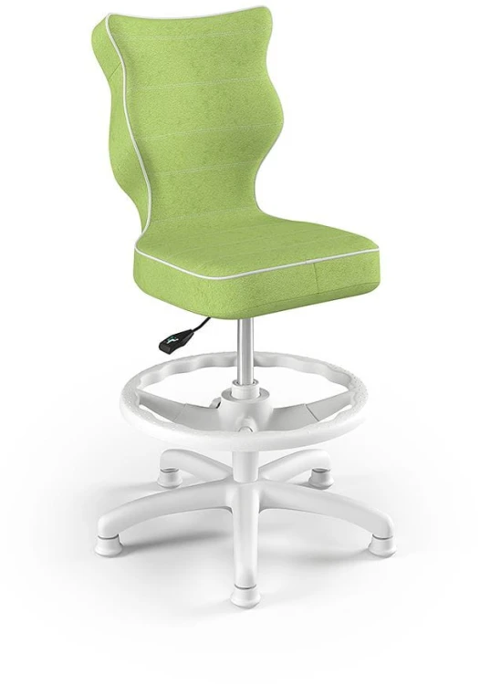 Fotel biurowy z podnóżkiem Petit W Visto dziecięcy wzrost 119-142 cm Zielony