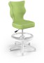 Fotel biurowy z podnóżkiem Petit W Visto dziecięcy wzrost 119-142 cm Zielony