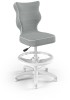 Fotel biurowy z podnóżkiem Petit W Jasmine dziecięcy wzrost 119-142 cm Jasno Szary
