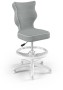 Fotel biurowy z podnóżkiem Petit W Jasmine dziecięcy wzrost 119-142 cm Jasno Szary