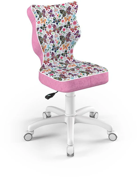 Fotel biurowy Petit W Storia dziecięcy wzrost 133-159 cm Motyle