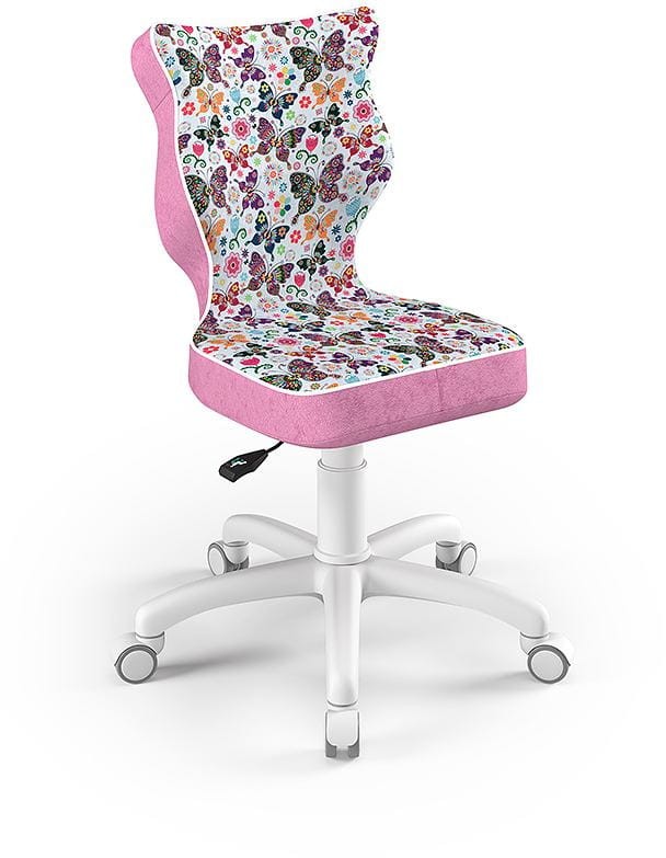 Fotel biurowy Petit W Storia dziecięcy wzrost 133-159 cm Motyle