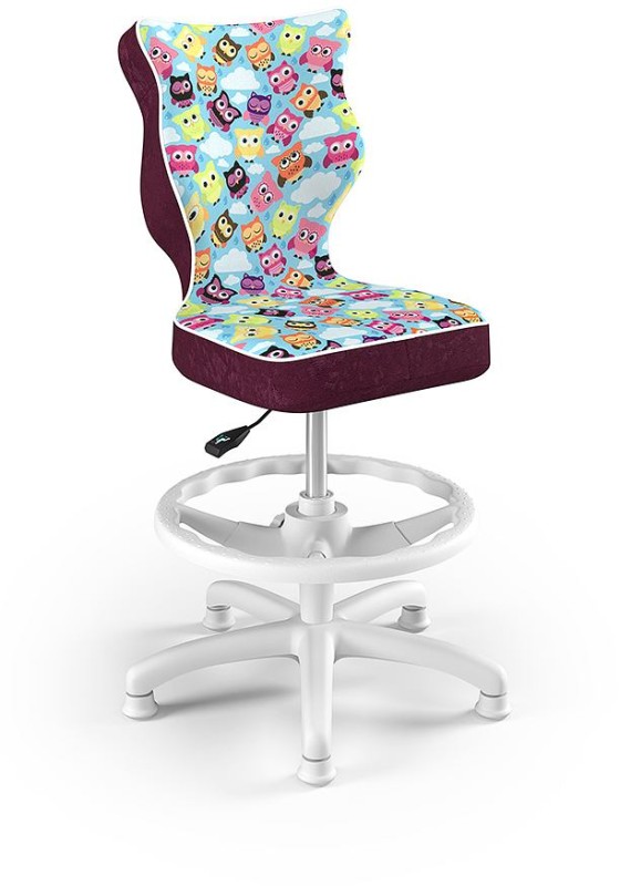 Fotel biurowy z podnóżkiem Petit W Storia dziecięcy wzrost 133-159 cm Sowy