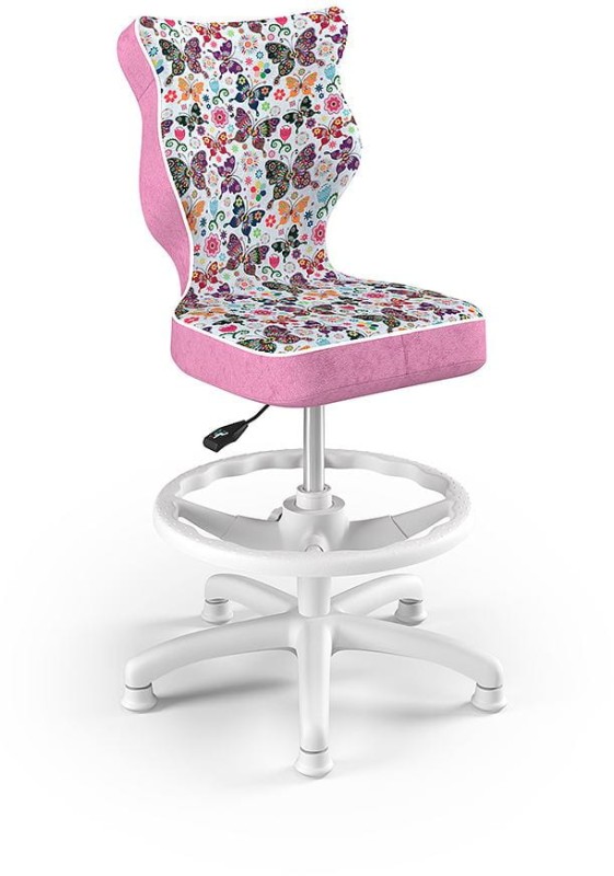 Fotel biurowy z podnóżkiem Petit W Storia dziecięcy wzrost 133-159 cm Motyle