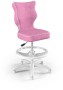 Fotel biurowy z podnóżkiem Petit W Visto dziecięcy wzrost 133-159 cm Różowy