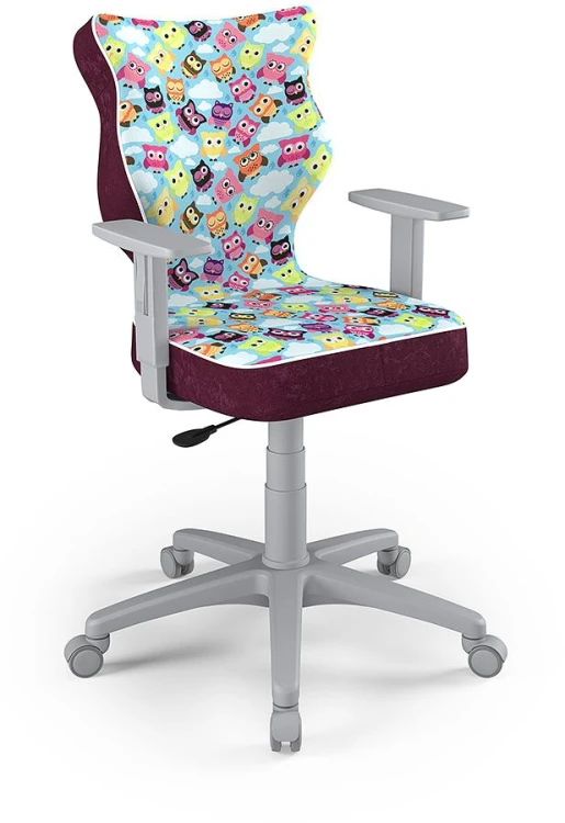Fotel biurowy Duo G Storia młodzieżowy wzrost 146-176 cm Sowy