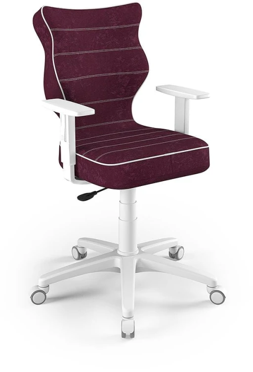 Fotel biurowy Duo W Visto młodzieżowy wzrost 159-188 cm Bordo