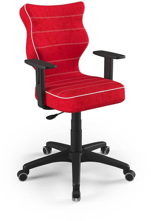 Fotel biurowy Duo B Visto młodzieżowy wzrost 159-188 cm Czerwony