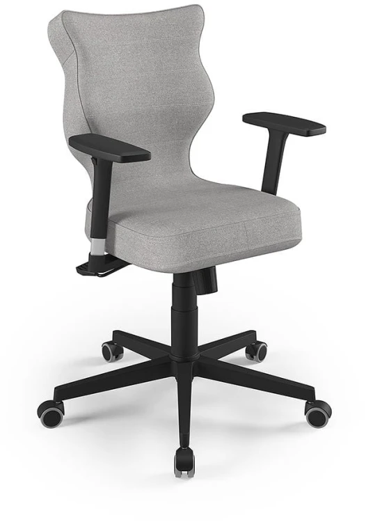 Fotel biurowy z podłokietnikiem Nero B Deco Melanż Szary