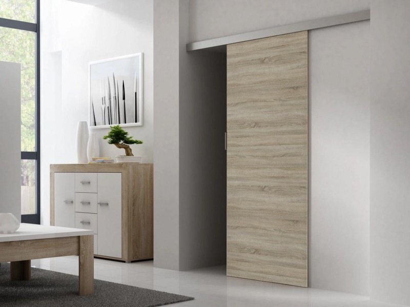 Drzwi przesuwne Grzegorz 86 cm dąb sonoma