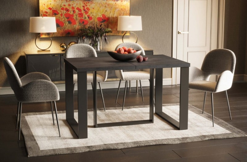 Stół rozkładany Borys Max 330 Ciemny Beton