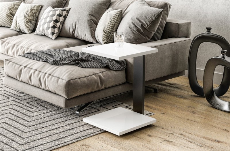 Stolik Saturn biały połysk