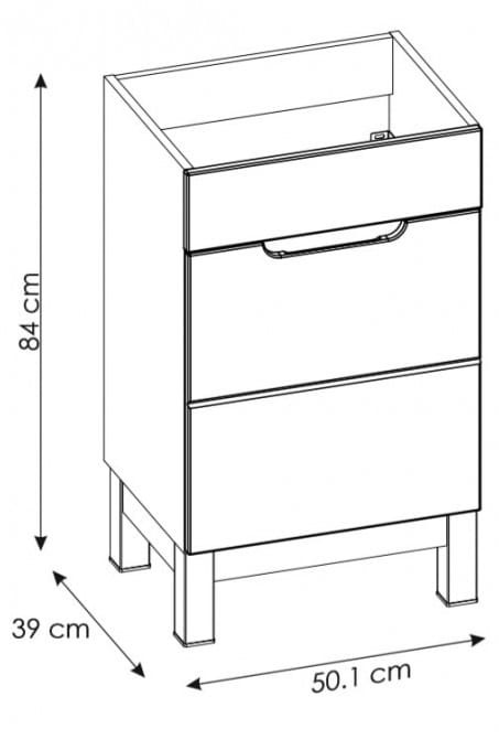 Szafka pod umywalkę BALI BIAŁY 824 (