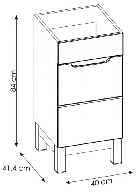 Szafka pod umywalkę BALI BIAŁY 823
