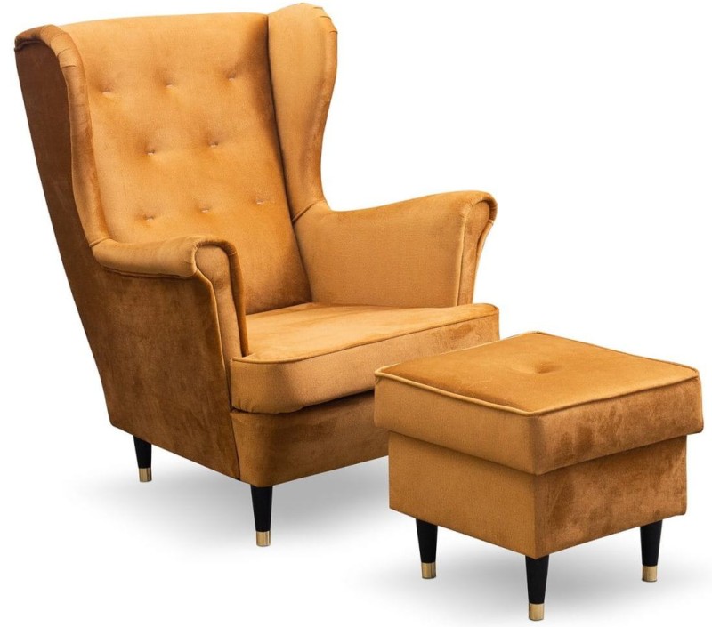 Fotel uszak Lily w stylu skandynawskim