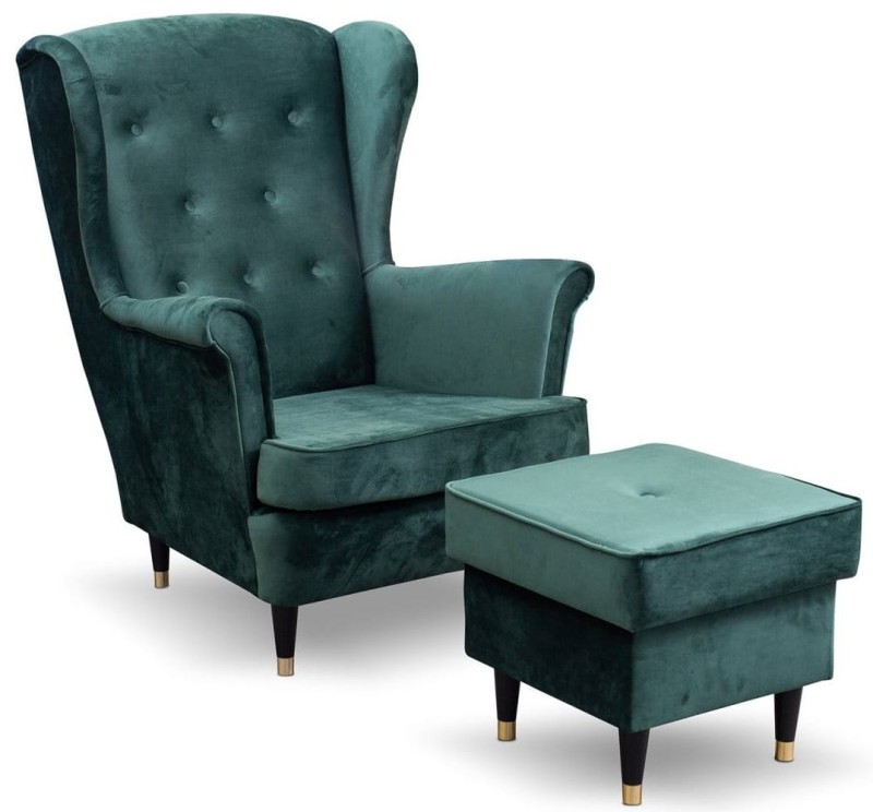 Fotel uszak Lily w stylu skandynawskim