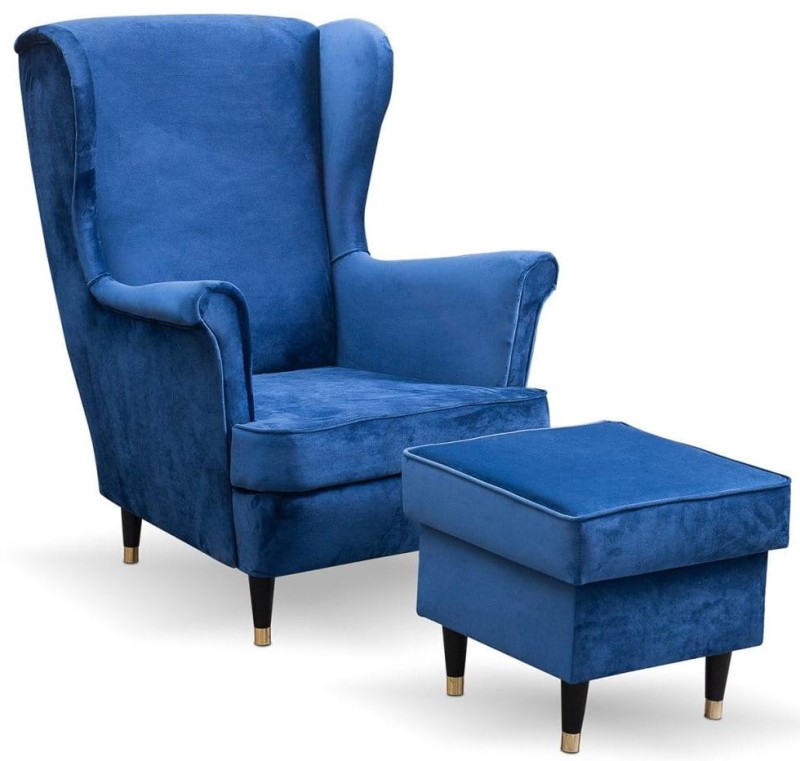 Fotel uszak Lily w stylu skandynawskim