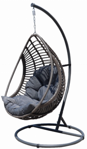 Fotel Kokon BELLA z szarego technorattanu