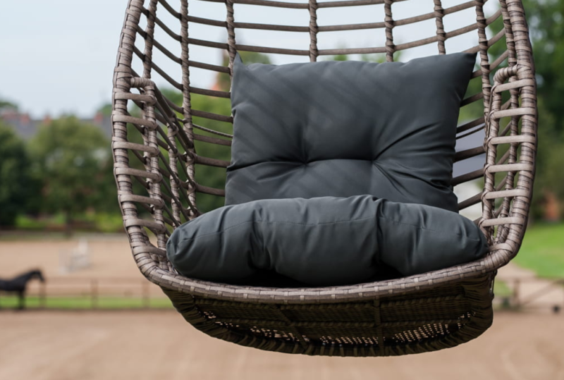 Fotel wiszący Paweł z technorattanu brązowy