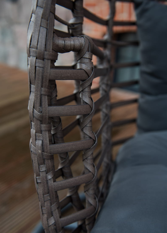 Fotel wiszący Paweł z technorattanu brązowy