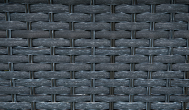 Zestaw mebli ogrodowych narożnik Mandria z technorattanu szary melanż