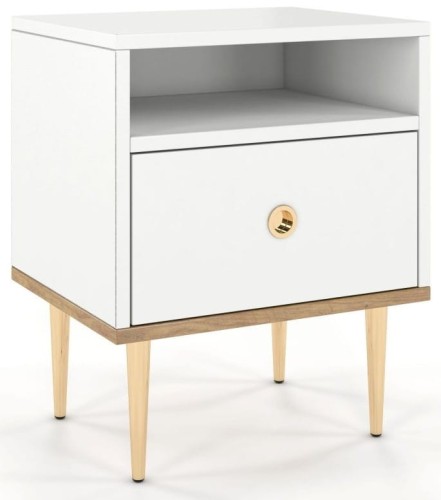 Nowoczesna szafka nocna HARMONI / Biała