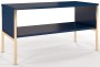 Granatowy stolik kawowy na złotych nóżkach Polka Navy Blu