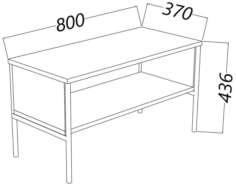 Granatowy stolik kawowy na złotych nóżkach Polka Navy Blu