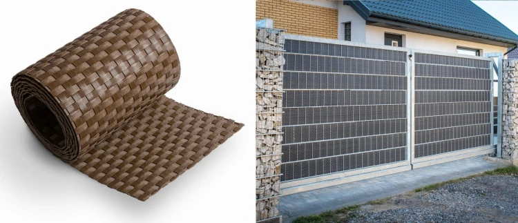Taśma ogrodzeniowa panelowa z technorattanu 255x19cm