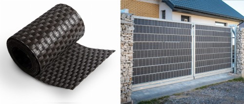 Taśma ogrodzeniowa panelowa z technorattanu 255x19cm RD02