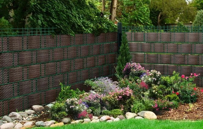 Taśma ogrodzeniowa panelowa z technorattanu 255x19cm