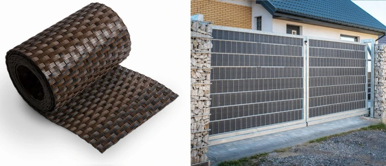 Taśma ogrodzeniowa panelowa z technorattanu 255x19cm RD06