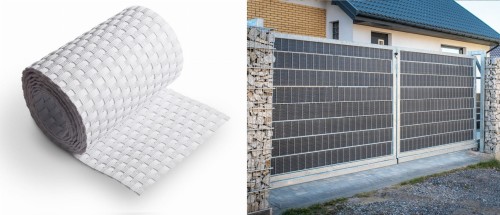 Taśma ogrodzeniowa panelowa z technorattanu 255x19cm RD07