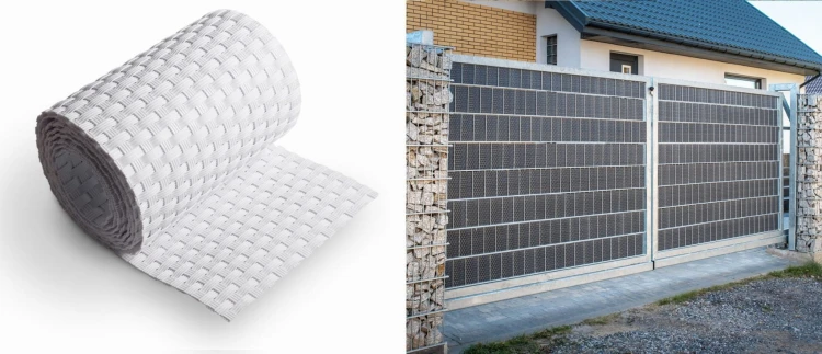 Taśma ogrodzeniowa panelowa z technorattanu 255x19cm RD07