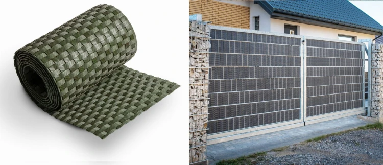 Taśma ogrodzeniowa panelowa z technorattanu 255x19cm RD12