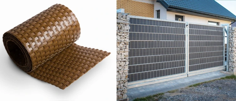 Taśma ogrodzeniowa panelowa z technorattanu 255x19cm RD13