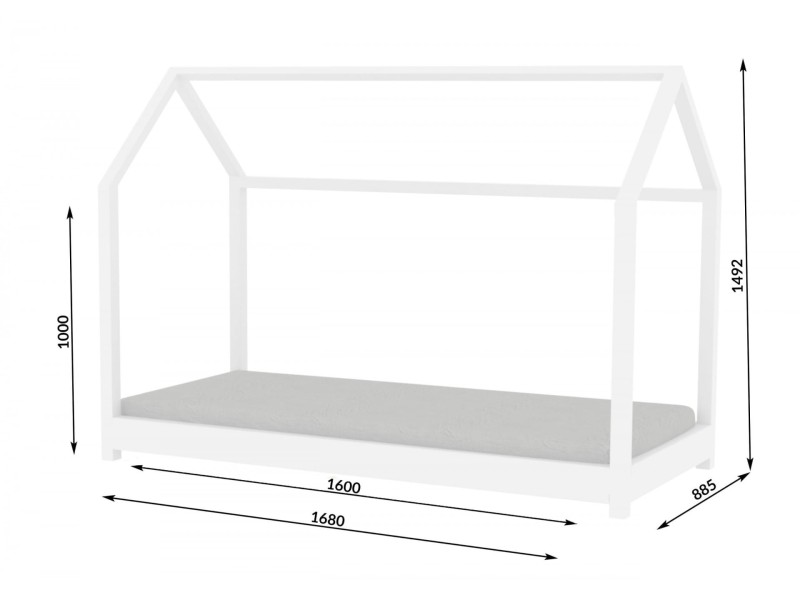 Łóżeczko dziecięce 160x80 Bella sosna biała
