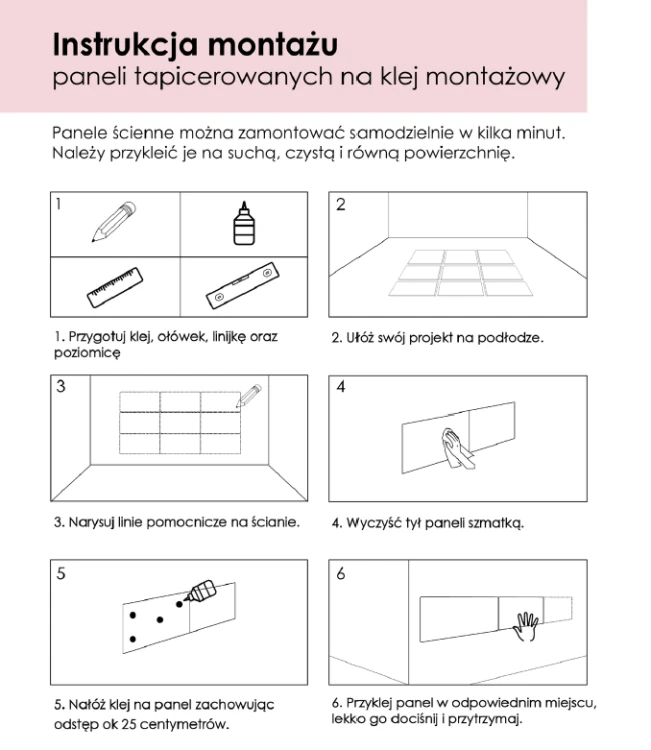 montaż na klej