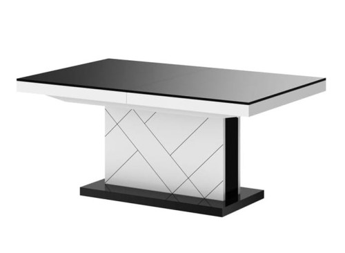 Ławostół MATERA MAX 120-170 Czarno-biały mat