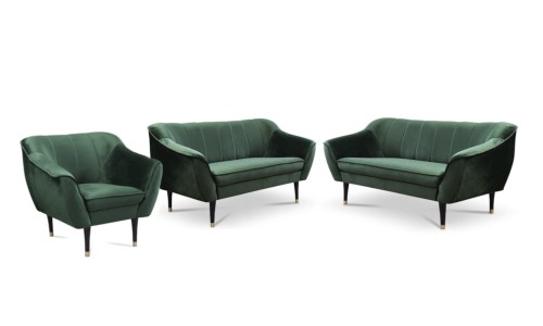 Zestaw wypoczynkowy tapicerowany Grace w stylu skandynawskim