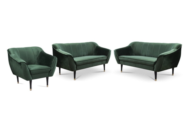 Zestaw wypoczynkowy tapicerowany Grace w stylu skandynawskim