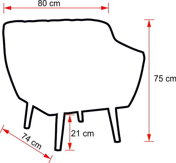 Zestaw wypoczynkowy tapicerowany Grace w stylu skandynawskim