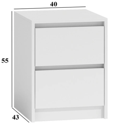 Szafka nocna Karol II Biała