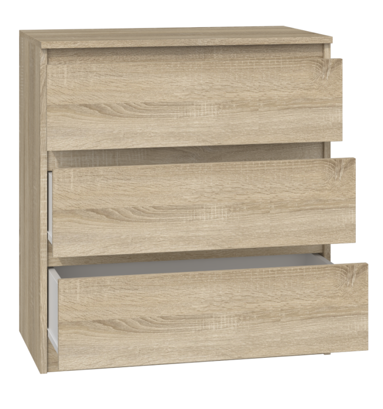 Komoda Malwina I 3 szuflady dąb sonoma