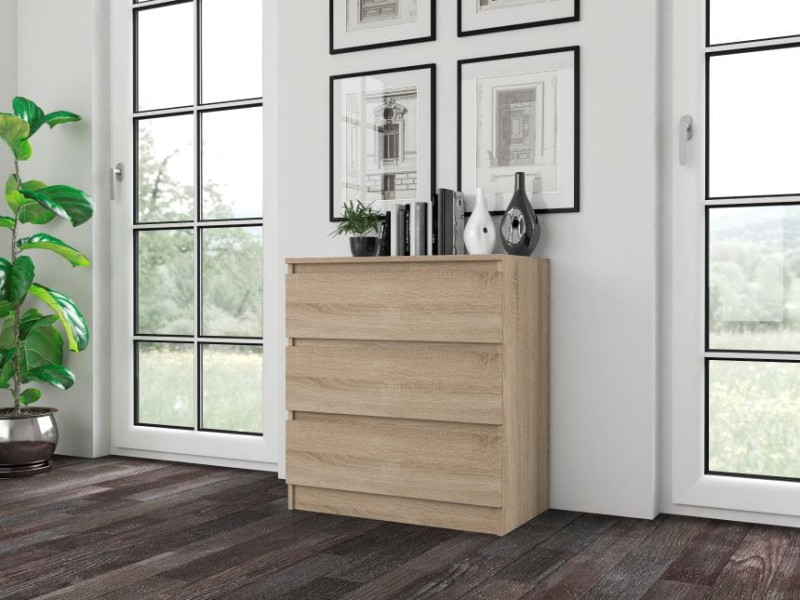 Komoda Malwina I 3 szuflady dąb sonoma