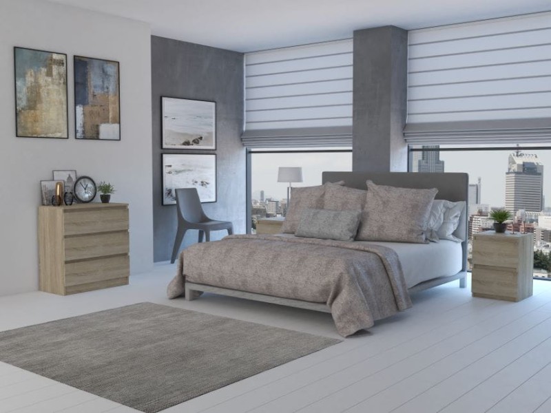 Komoda Malwina I 3 szuflady dąb sonoma